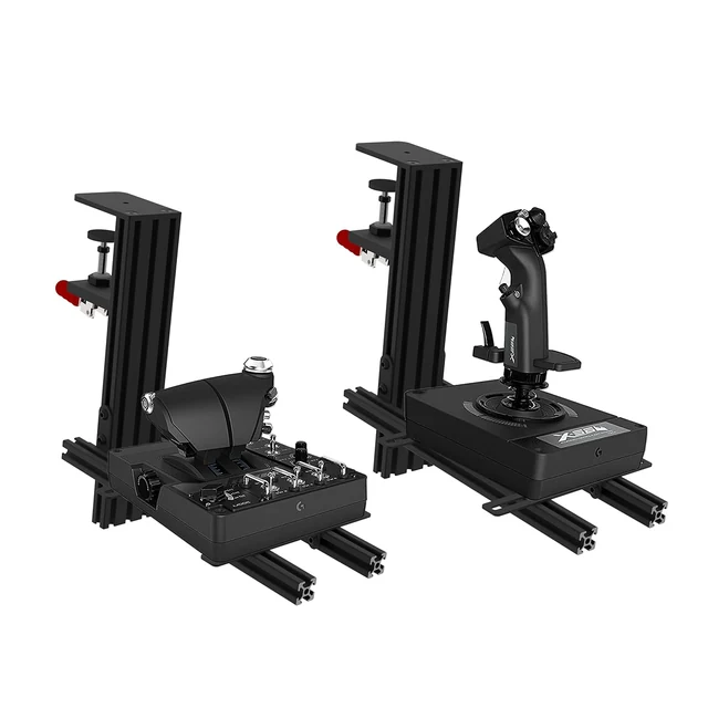 Hikig two-piece desk mount set for flight-simulation controls