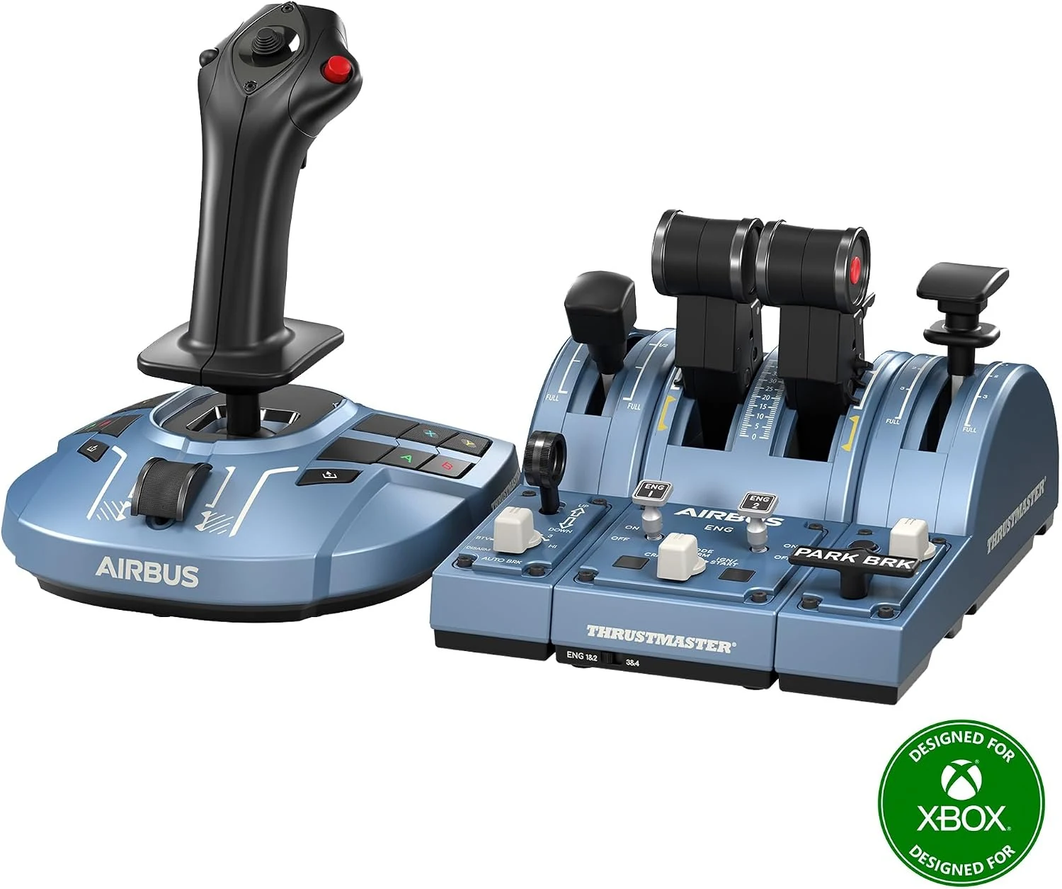 Thrustmaster TCA Captain Pack X Airbus Edition sidestick and throttle quadrant
