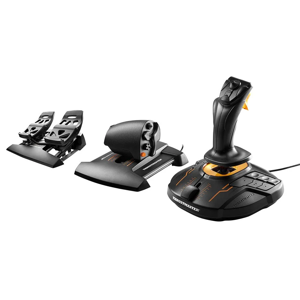 Thrustmaster T.16000M FCS Flight Pack with stick, throttle, and rudder pedals